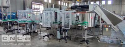 Packaging line for filling volumes