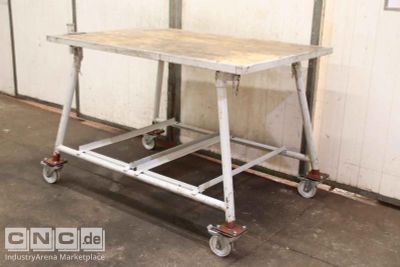 Foldable workshop trolley Alu 1600/1100/H1020 mm