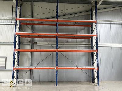 Pallet rack with storage shelves K.D. H/B/T 6000/5500/1100 mm