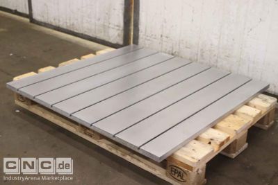 Clamping plate with T slots Alu 1000/1000/H25 mm