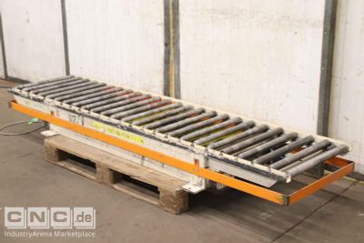 Scissor lift table with roller conveyor unbekannt Traglast 1000 kg  2400 x 760 mm