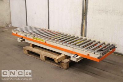 Scissor lift table with roller conveyor unbekannt Traglast 1000 kg  2400 x 820 mm