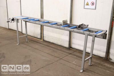 roller conveyor with length stop unbekannt 2700 x 300 mm