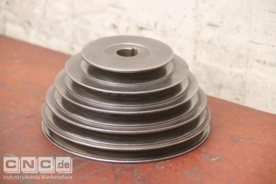 V-belt pulley 5-stage Guss Ø 80 - 148 mm  Riemenbreite 10 mm