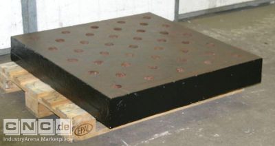 Aufspannplatten mit Bohrungen 9 Stück Guss 1000/1000/H150 mm